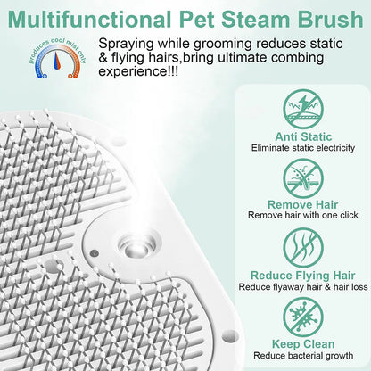 Pet Steam Spray Grooming Brush
