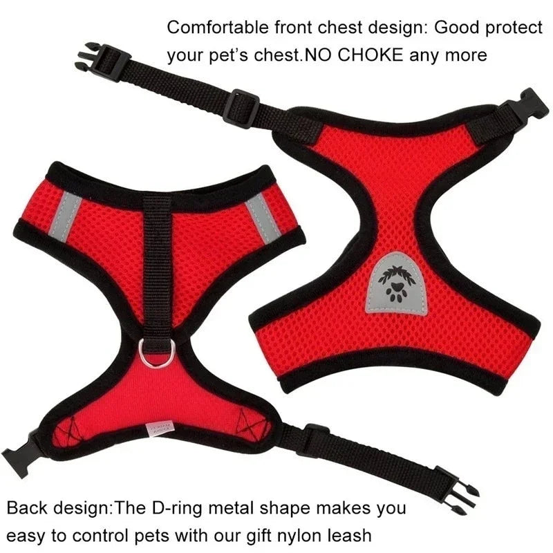 Pet Harness Vest Walking Lead Leash