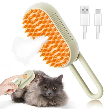 Pet Steam Spray Grooming Brush