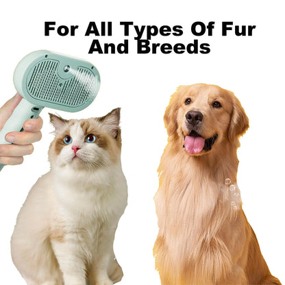 Pet Steam Spray Grooming Brush