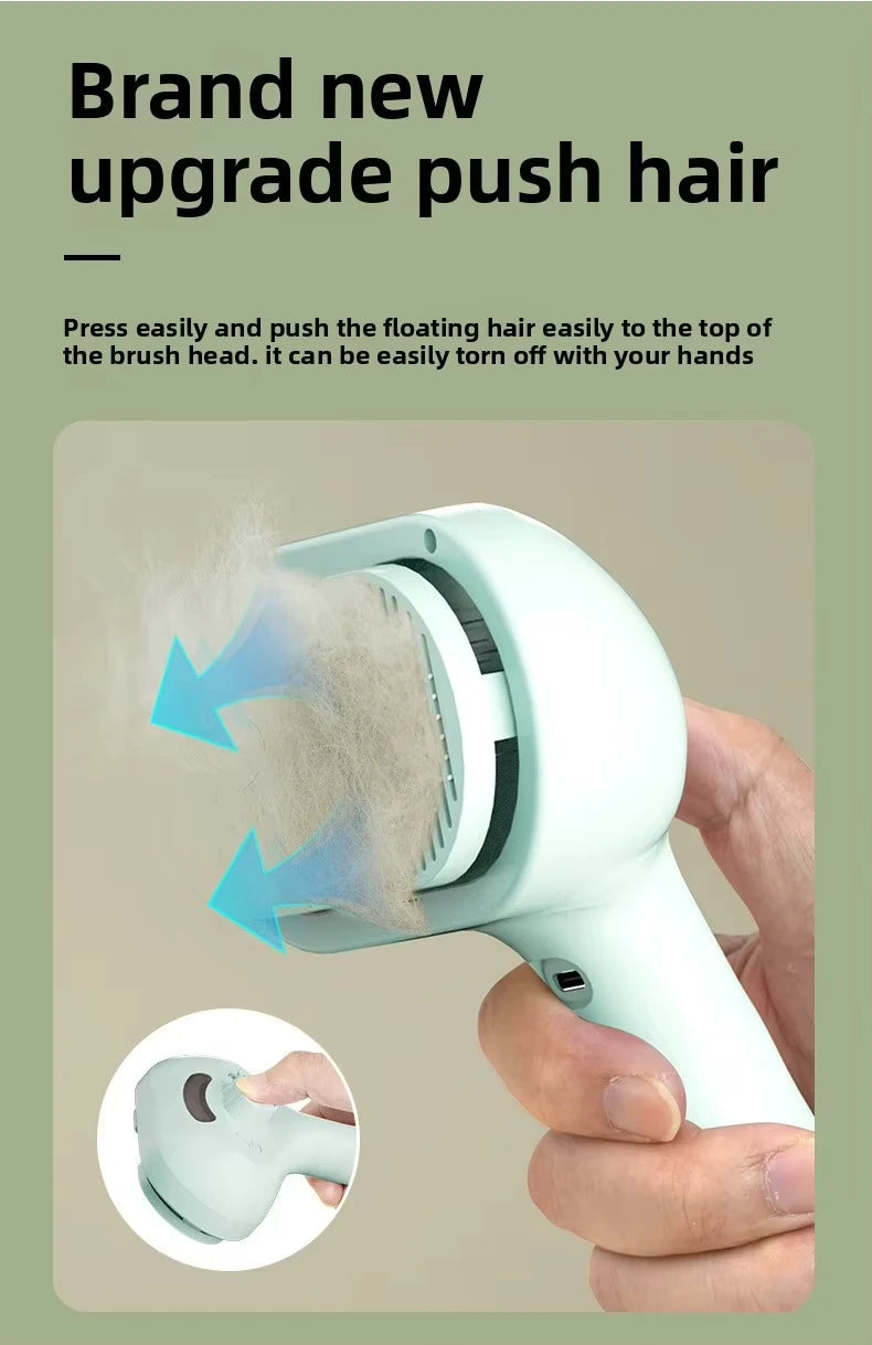 Pet Steam Spray Grooming Brush