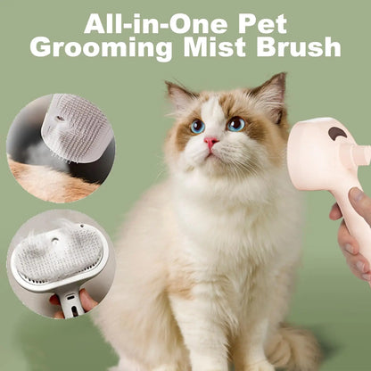 Pet Steam Spray Grooming Brush